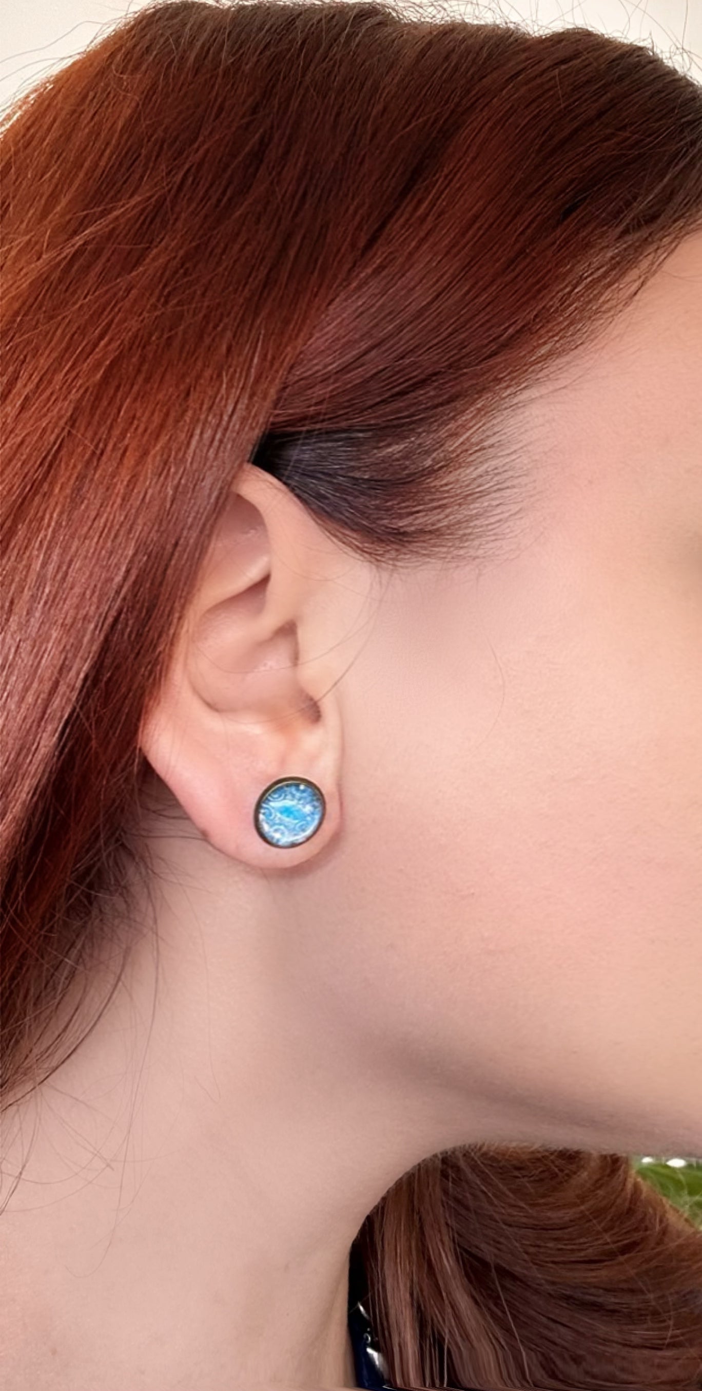 Cercei mici Rotunzi Peisaj de vara